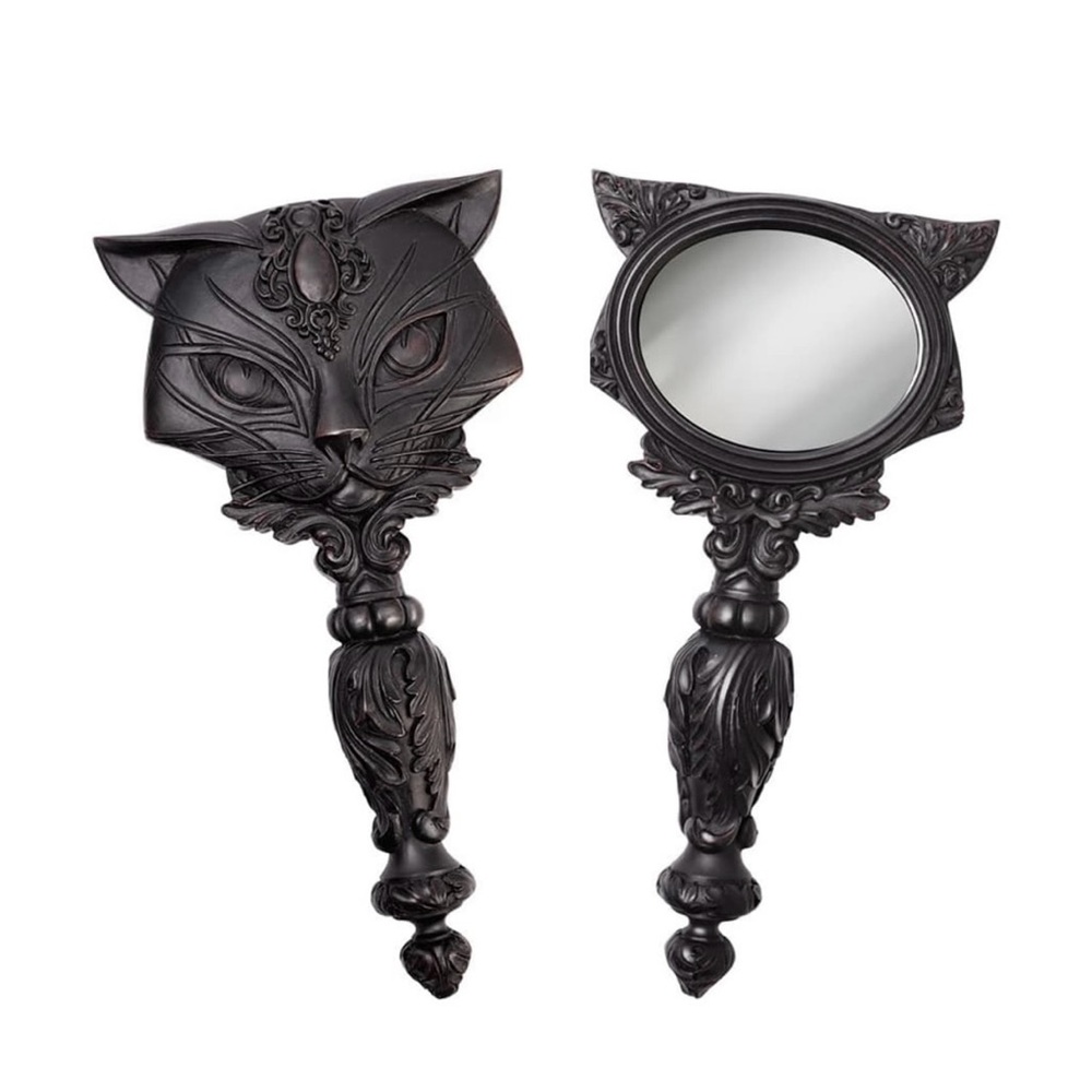 New with tag Alchemy of England Sacred Cat Hand Mirror Black
